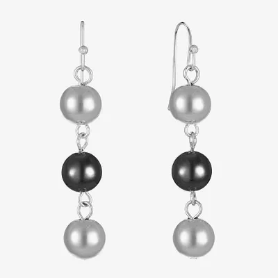 Liz Claiborne Linear Womens Round Drop Earrings