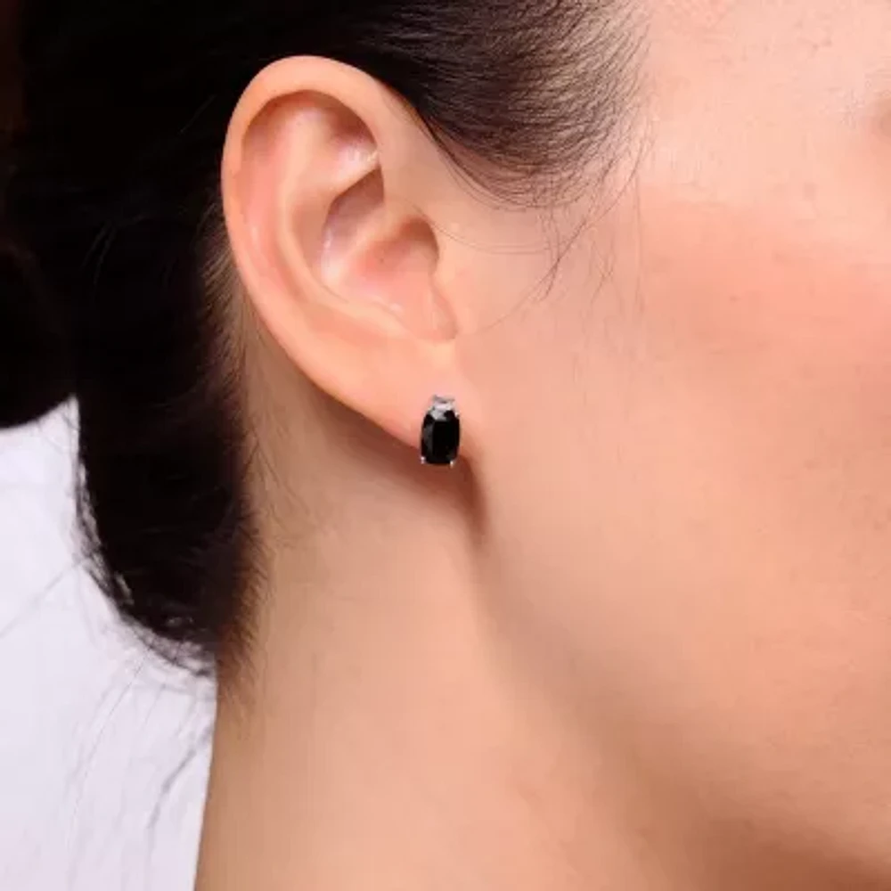 Genuine Black Onyx Sterling Silver 9mm Stud Earrings