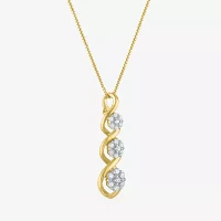 Diamond Blossom (G-H / I1-I2) Womens 1/5 CT. Lab Grown White Diamond 10K Gold Pendant Necklace