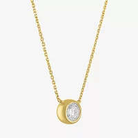 Diamond Addiction (G-H / Si2-I1) Womens 1/2 CT. T.W. Lab Grown White 10K Gold Round Pendant Necklace