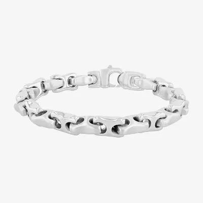 Stainless Steel 9 Inch Solid Link Chain Bracelet