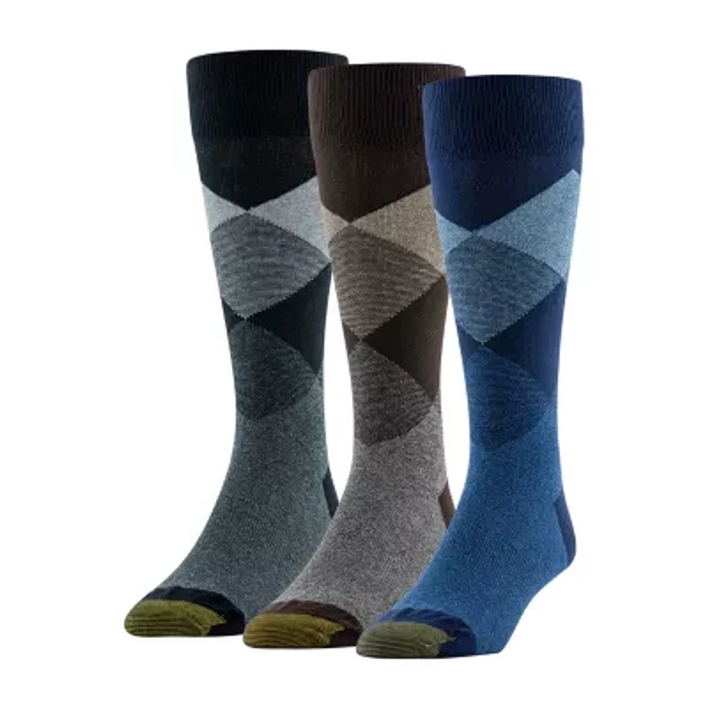 Gold Toe 3 Pair Crew Socks Mens