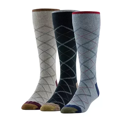 Gold Toe 3 Pair Crew Socks Mens