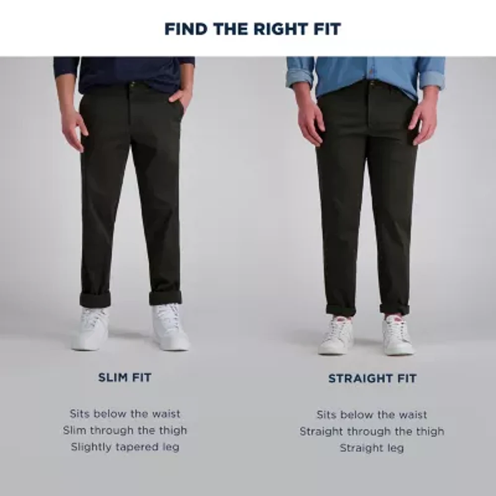 Haggar Mens Slim Fit Flat Front Pant