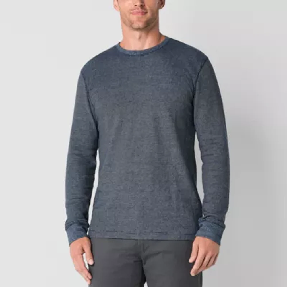 St. John's Bay Waffle Mens Crew Neck Long Sleeve Classic Fit Thermal Top