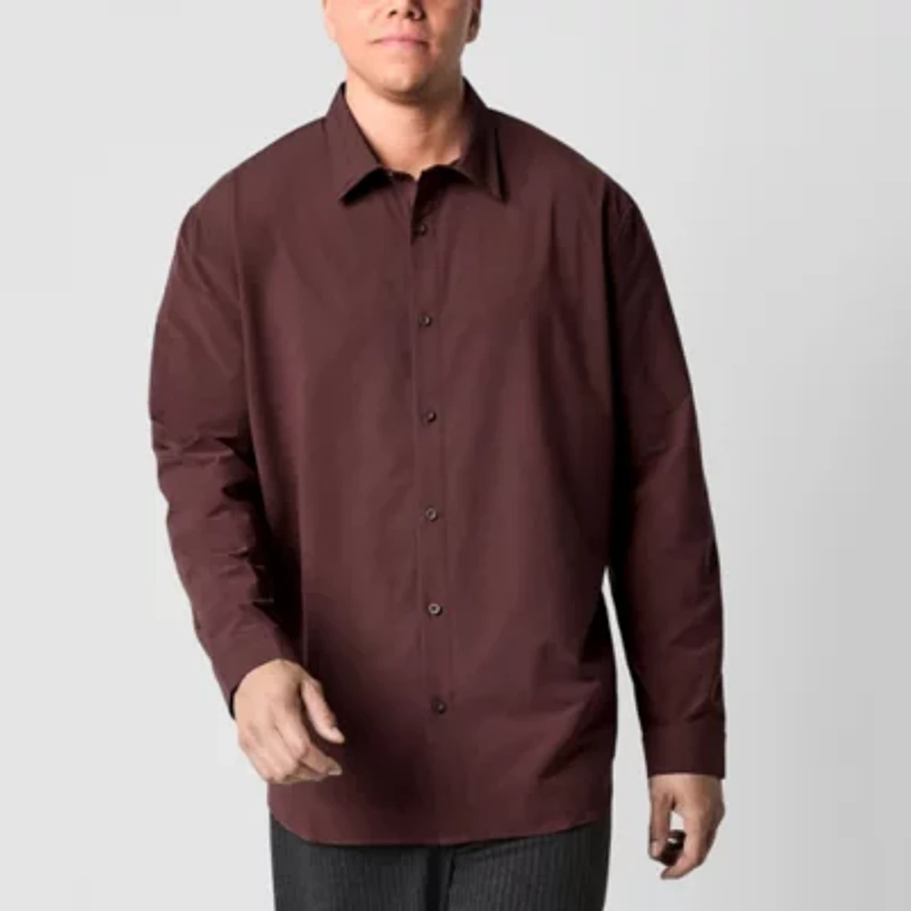 Stylus Big and Tall Mens Regular Fit Long Sleeve Button-Down Shirt