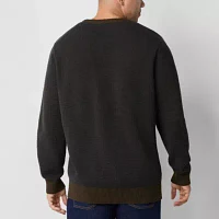 mutual weave Waffle Big and Tall Mens Crew Neck Long Sleeve Pullover Sweater