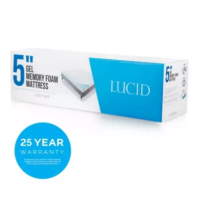 LUCID 5" Firm Gel Memory Foam Mattress a Box