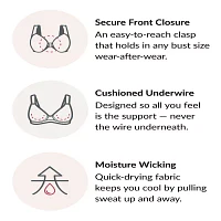 Glamorise Elegance Wonderwire® Front-Close Underwire Unlined Full Coverage Bra 1245