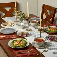 Tabletops Unlimited Bella Grey 12-pc. Stoneware Dinnerware Set