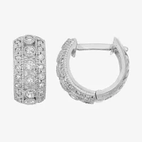 1/3 CT. T.W. Natural White Diamond 10K Gold 10.6mm Hoop Earrings