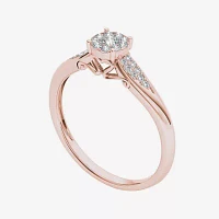 CT.T.W. Natural Diamond 10K Rose Gold Engagement Ring