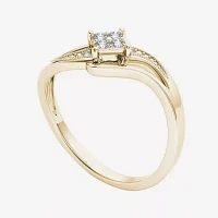 1/10 CT.T.W. Natural Diamond 10K Yellow Gold Engagement Ring