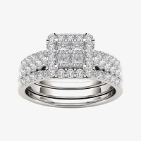 1 1/4 CT.T.W. Natural Diamond 14K White Gold Bridal Set