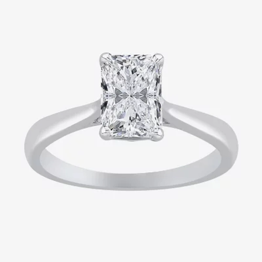 1 1/2 CT. Lab-Grown (G / VS2)  Diamond 14K Gold Radiant-Cut Solitaire Engagement Ring