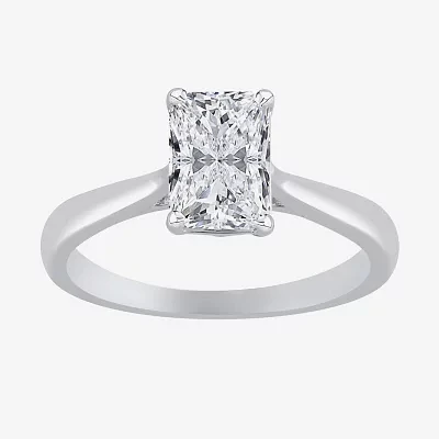 1 1/2 CT. Lab-Grown (G / VS2)  Diamond 14K Gold Radiant-Cut Solitaire Engagement Ring