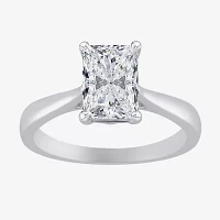 (G / VS2) Womens 2 CT. Lab-Grown White Diamond 14K Gold Radiant-cut Solitaire Engagement Ring