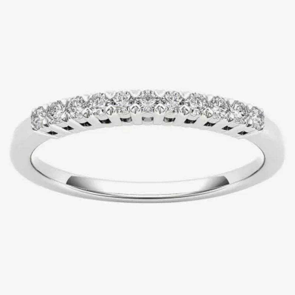 2MM 1/5 CT. Natural White Diamond 10K Gold Wedding Band