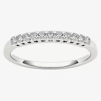 2MM 1/5 CT. Natural White Diamond 10K Gold Wedding Band