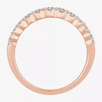 1 1/ CT. T.W. Natural White Diamond 10K Rose Gold Anniversary Band