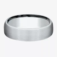 6.5MM 10K White Gold Wedding Band