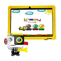 Linsay 10.1" 32GB Storage Android 12 Tablet With Yellow Kids Case And Action Cam"