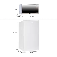 Koolatron 3.1 Cu Ft Compact Fridge And 700W Microwave Combo