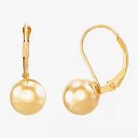 14K Gold Ball Drop Earrings