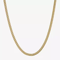 Made in Italy 14K Gold 22 Inch Semisolid Curb Chain Necklace