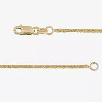 Made in Italy 14K Gold 18 Inch Solid Wheat Chain Necklace