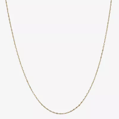 Made in Italy Womens 14K Gold 18 Inch Fashion Chain Necklace