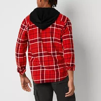 Vision Streetwear Mens Hooded Long Sleeve Flannel Shirt