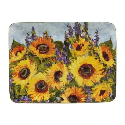 Certified International Sunflower Bouquet Rectangle Serving Platter