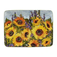 Certified International Sunflower Bouquet Rectangle Serving Platter