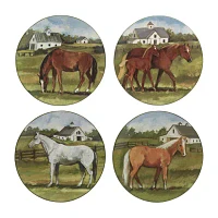 Certified International York Stables 4-pc. Earthenware Dinner Plate