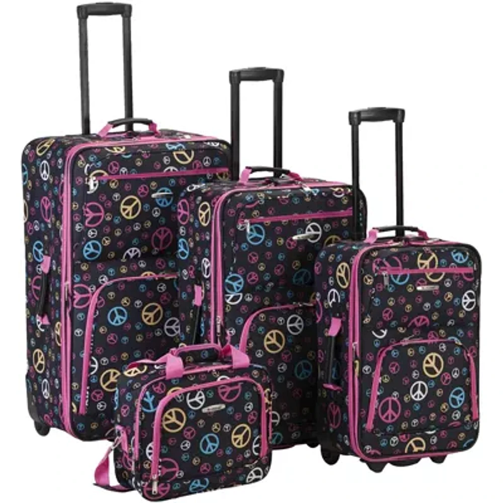 Rockland Fashion 4-pc. Luggage Set-Print