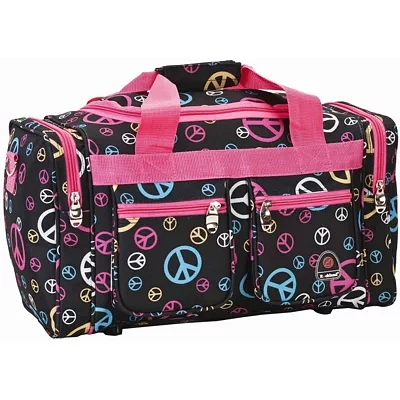 Rockland Freestyle 19" Peace Sign Print Duffel Bag