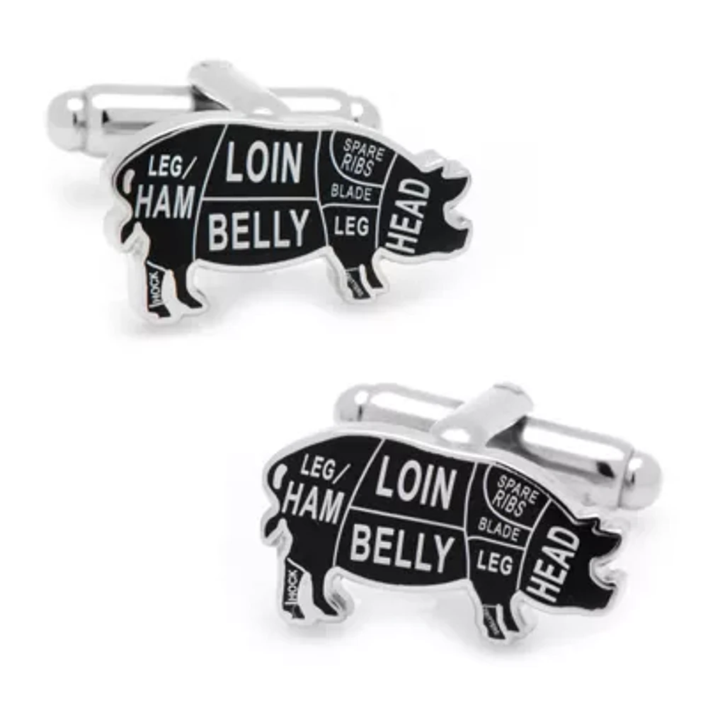 Pork Butcher Cuts Cuff Links