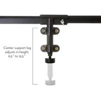 Malouf Structures Hook-In Metal Bed Rail System with Center Bar