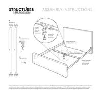 Malouf Structures Hook-In Metal Bed Rail System with Center Bar