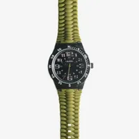 Geneva Mens Green Strap Watch Mac9035jc