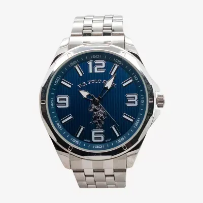U.S. Polo Assn. Mens Silver Tone Bracelet Watch Usc80717jc