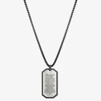 J.P. Army Men's Jewelry Stainless Steel 24 Inch Link Dog Tag Pendant Necklace