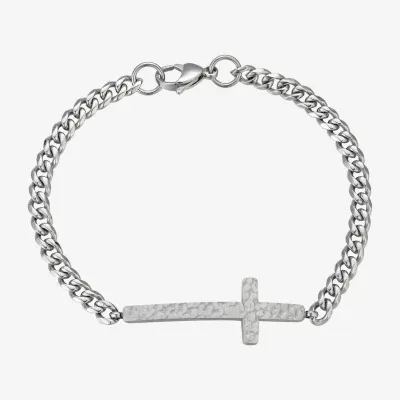 J.P. Army Men's Jewelry Stainless Steel Cross Chain Bracelet