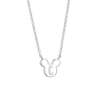 Disney Classics Sterling Silver 16 Inch Cable Mickey Mouse Pendant Necklace