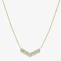 V-Shaped Womens / CT. T.W. Mined White Diamond 14K Gold Chevron Necklaces