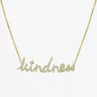 "Kindness" Womens 1/5 CT. T.W. Natural White Diamond 14K Gold Pendant Necklace