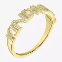 "Kindness" Womens 1/5 CT. T.W. Natural White Diamond 14K Gold Delicate Stackable Ring