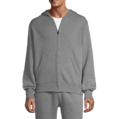 Xersion Quick Dry Cotton Fleece Mens Long Sleeve Moisture Wicking Dri-Fit Zipper Hoodie
