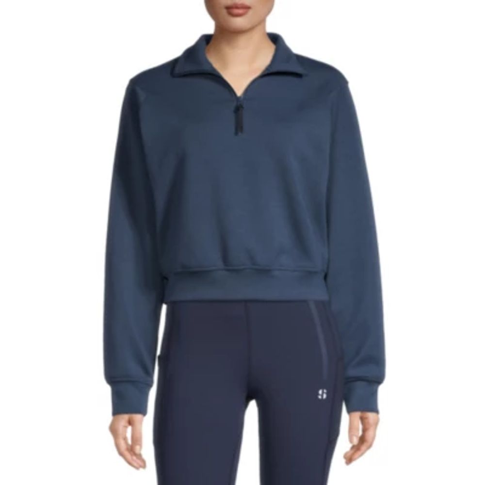Sports Illustrated Womens Long Sleeve Quarter-Zip Pullover